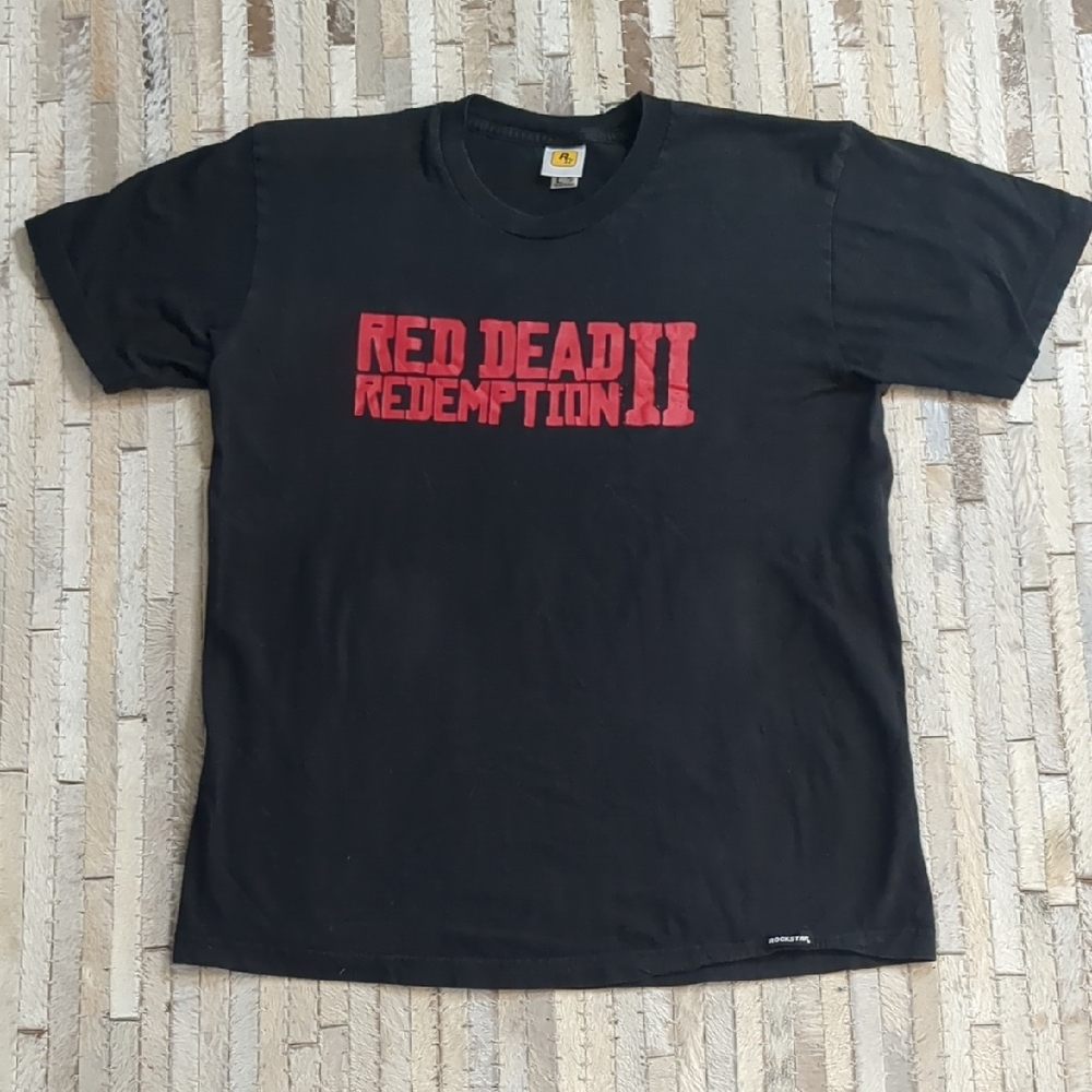 Rockstar Games Vintage '90s 1998 Red Dead Redemption II Black‎ T-Shirt